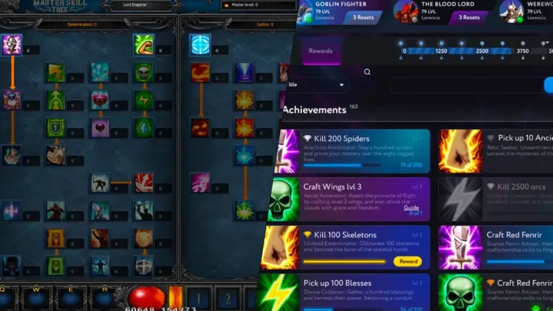 Variety of game content